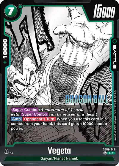 Vegeta SB02 - 046 (Manga Booster 02) Near Mint Holofoil - Nick Nack's Full Frontal Attack