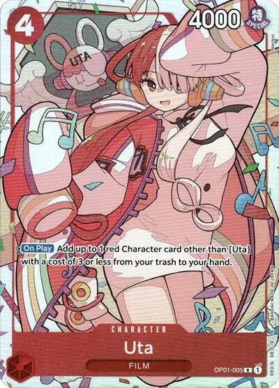 Uta OP01-005 (Premium Card Collection -Uta-) (One Piece Promotion Cards) Near Mint Foil