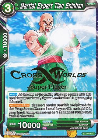 Martial Expert Tien Shinhan (Super Player Stamped) (BT2-083) [Tarjetas de promoción del torneo] 