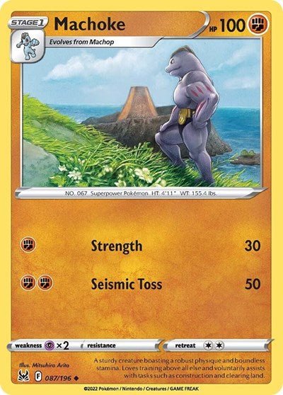 Machoke (SWSH11: Lost Origin) Near Mint - Nick Nack's Full Frontal Attack