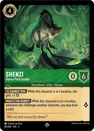 Shenzi - Hyena Pack Leader (Into the Inklands) Near Mint - Nick Nack's Full Frontal Attack