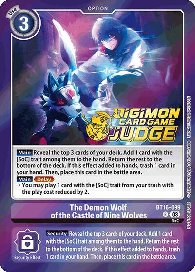 The Demon Wolf of the Castle of Nine Wolves (Judge pack 6) (Beginning Observer) Near Mint Foil