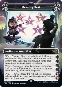 Memory Test (5-6) (Unfinity) Near Mint Foil - Nick Nack's Full Frontal Attack