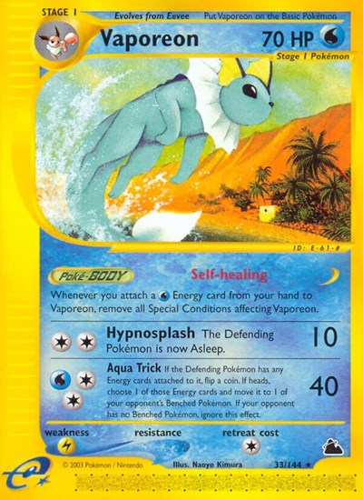 Vaporeon (Skyridge) Light Play
