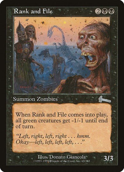 Rank and File (Urza's Legacy) Light Play Foil - Nick Nack's Full Frontal Attack