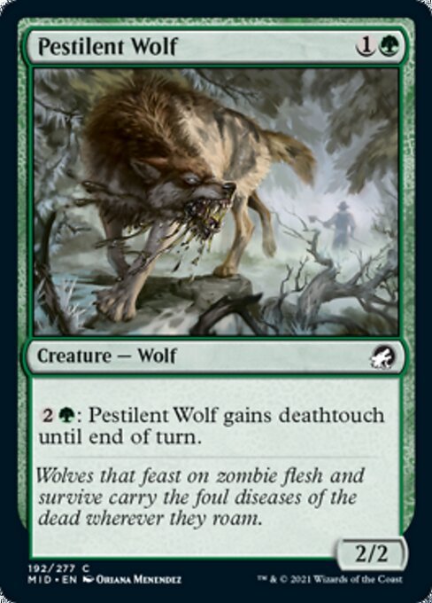 Pestilent Wolf (Innistrad: Midnight Hunt) Near Mint - Nick Nack's Full Frontal Attack