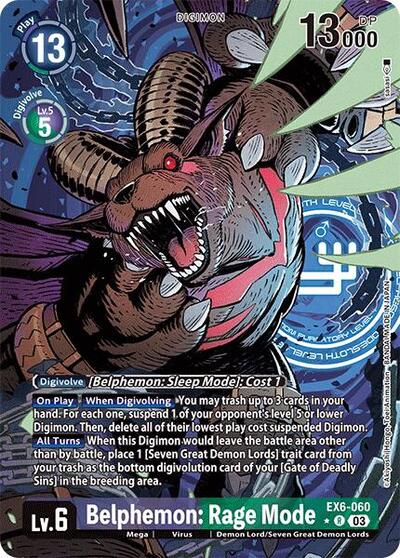 Belphemon: Rage Mode (Alternate Art) (Infernal Ascension) Near Mint Foil