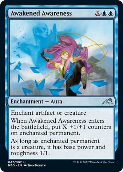 Awakened Awareness (Kamigawa: Neon Dynasty) Near Mint - Nick Nack's Full Frontal Attack