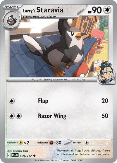 Larry's Staravia (ME: Ascended Heroes) Near Mint - Nick Nack's Full Frontal Attack