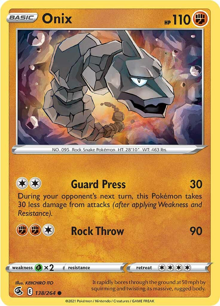 Onix (138/264) [Espada y escudo: Golpe de fusión] 