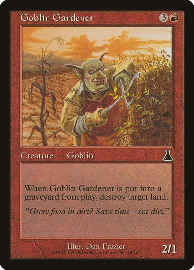 Goblin Gardener (Urza's Destiny) Light Play Foil - Nick Nack's Full Frontal Attack