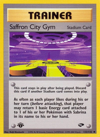Saffron City Gym (Gym Challenge) Light Play 1st Edition