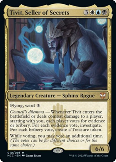 Tivit, Seller of Secrets (Commander: Streets of New Capenna) Near Mint Foil