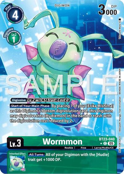 Wormmon (Alternate Art) (Hackers' Slumber) Near Mint Foil - Nick Nack's Full Frontal Attack