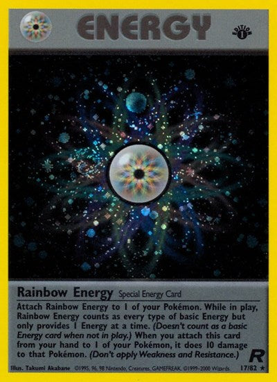 Rainbow Energy (17) (Team Rocket) Light Play Holofoil Unlimited