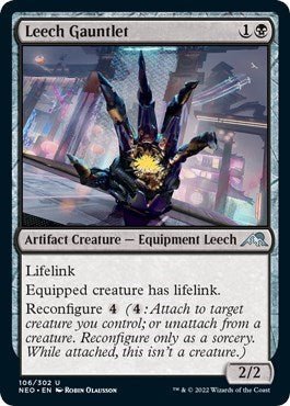 Leech Gauntlet (Kamigawa: Neon Dynasty) Near Mint - Nick Nack's Full Frontal Attack