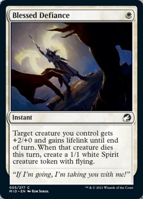 Blessed Defiance (Innistrad: Midnight Hunt) Near Mint - Nick Nack's Full Frontal Attack