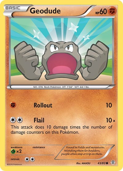 Geodude (Generations) Near Mint Reverse Holofoil