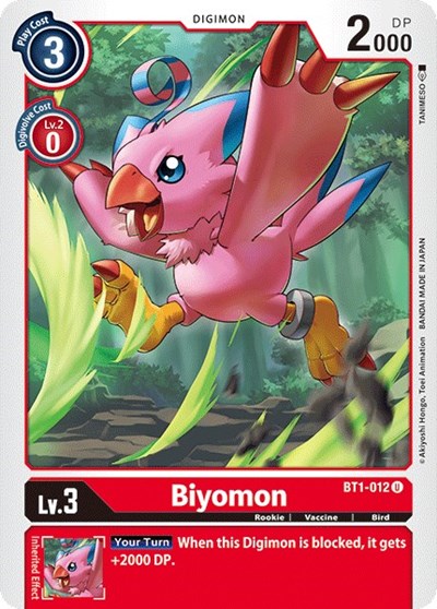 Biyomon BT1-012 (Release Special Booster) Near Mint