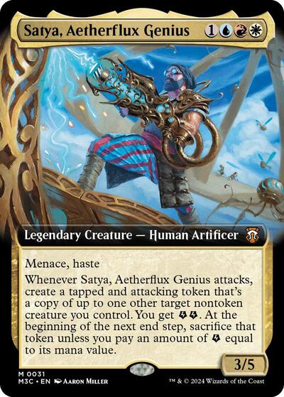 Satya, Aetherflux Genius (Extended Art) (Commander: Modern Horizons 3) Near Mint - Nick Nack's Full Frontal Attack