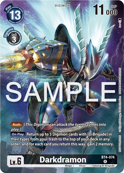 Darkdramon (Official Tournament Pack Vol.12) (Great Legend) Near Mint Foil