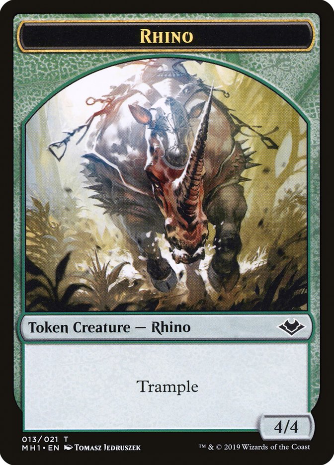 Goblin (010) // Rhino (013) Ficha de doble cara [Fichas de Modern Horizons] 