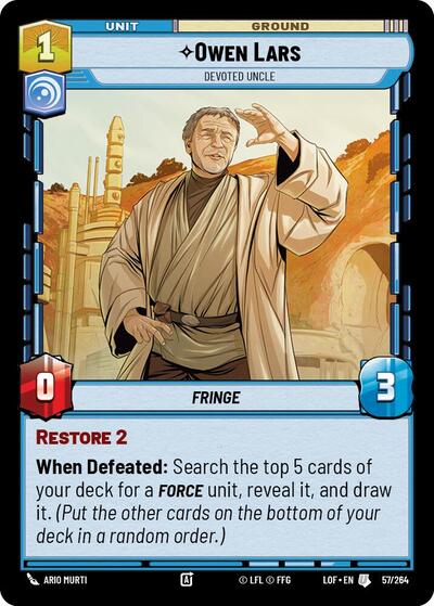 Owen Lars Devoted Uncle (Legends of the Force) Near Mint - Nick Nack's Full Frontal Attack