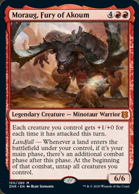 Moraug, Fury of Akoum (Zendikar Rising) Near Mint - Nick Nack's Full Frontal Attack