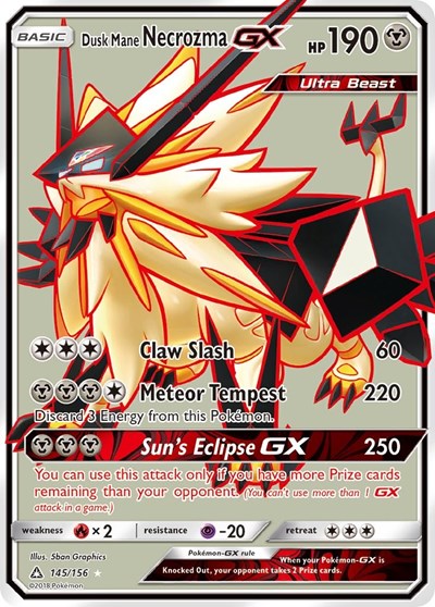 Dusk Mane Necrozma GX (Full Art) (SM - Ultra Prism) Near Mint Holofoil