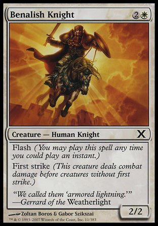Benalish Knight (10th Edition) Light Play - Nick Nack's Full Frontal Attack
