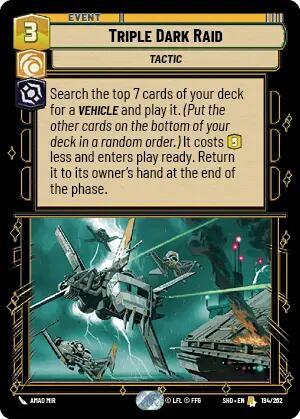 Triple Dark Raid (Shadows of the Galaxy) Near Mint - Nick Nack's Full Frontal Attack
