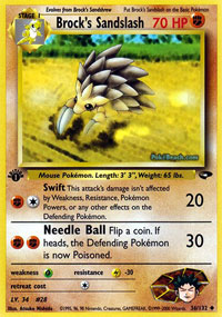 Brock's Sandslash (Gym Challenge) Light Play 1st Edition