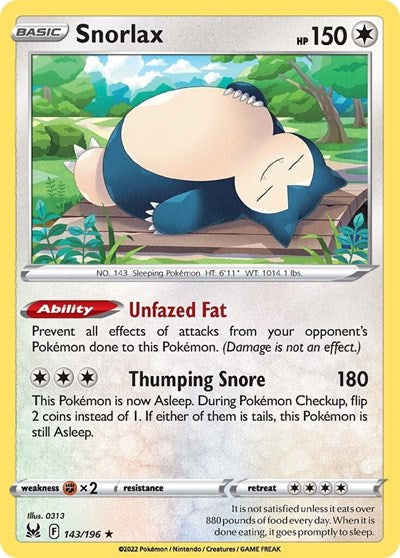 Snorlax (SWSH11: Lost Origin) Near Mint Holofoil