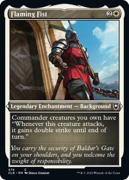 Flaming Fist (Etched Foil) (Commander Legends: Battle for Baldur's Gate) Near Mint Foil - Nick Nack's Full Frontal Attack