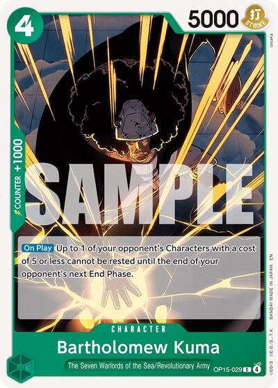 Bartholomew Kuma (OP15 - 029) (Adventure on Kami's Island) Near Mint - Nick Nack's Full Frontal Attack