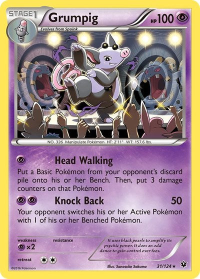 Grumpig (XY - Fates Collide) Light Play Reverse Holofoil