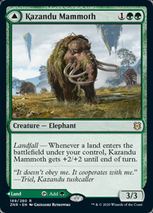 Kazandu Mammoth / Kazandu Valley (Zendikar Rising) Near Mint
