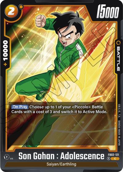 Son Gohan : Adolescence FB02-121 (Blazing Aura) Near Mint