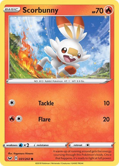 Scorbunny (031) (SWSH01: Sword & Shield Base Set) Near Mint - Nick Nack's Full Frontal Attack