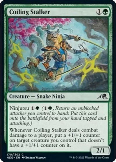 Coiling Stalker (Kamigawa: Neon Dynasty) Near Mint - Nick Nack's Full Frontal Attack