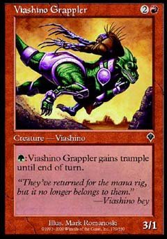 Viashino Grappler (Invasion) Light Play Foil - Nick Nack's Full Frontal Attack