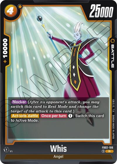 Whis FB02-106 (Blazing Aura) Near Mint Holofoil