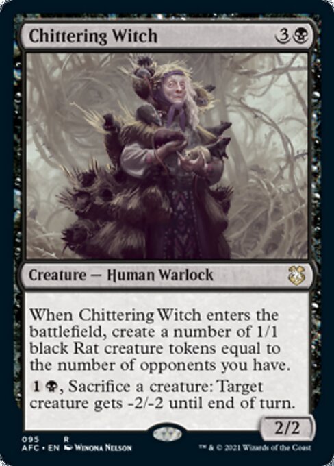 Chittering Witch (Commander 2021 Forgotten Realms) Near Mint - Nick Nack's Full Frontal Attack