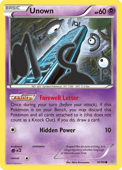 Unown (XY - Ancient Origins) Heavy Play