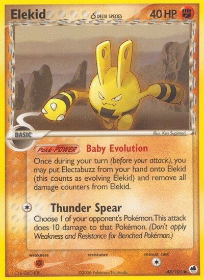 Elekid (Delta Species) (Dragon Frontiers) Light Play - Nick Nack's Full Frontal Attack