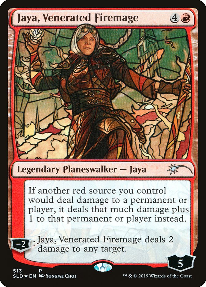 Jaya, mage de feu vénéré (vitrail) [Secret Lair Drop Promos] 