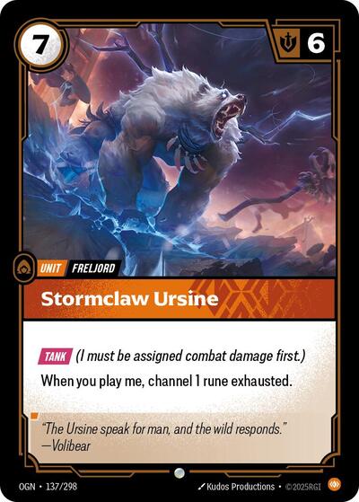 Stormclaw Ursine (Origins) Near Mint - Nick Nack's Full Frontal Attack