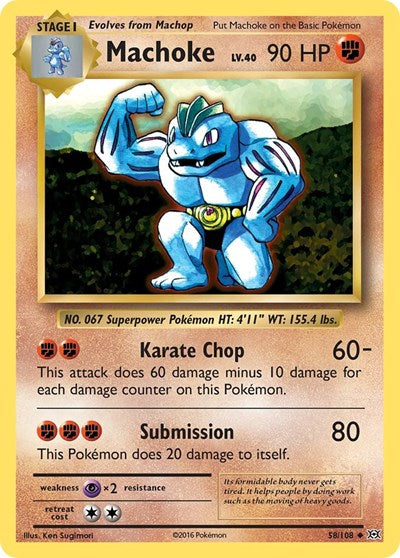 Machoke (XY - Evolutions) Near Mint Reverse Holofoil