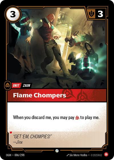 Flame Chompers (Origins) Near Mint - Nick Nack's Full Frontal Attack