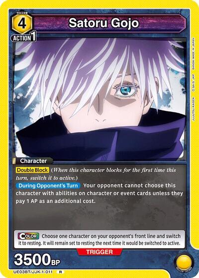 Satoru Gojo (011) (Jujutsu Kaisen) Near Mint Foil - Nick Nack's Full Frontal Attack